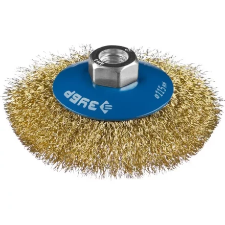 ЗУБР &quot;ПРОФЕССИОНАЛ&quot;. Щетка коническая для УШМ, витая латунированная стальная проволока 0,3мм, 115ммхМ14 35267-115_z02 купить в Губкинске