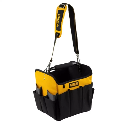 Переноска для инструмента, 260х240х300 мм, 22 кармана, наплечный ремень// Denzel 90294 купить в Губкинске