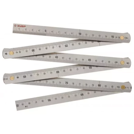 Метр ЗУБР &quot;ЭКСПЕРТ&quot; складной, усиленный, нержавеющая сталь, 1м 3423-1 купить в Губкинске