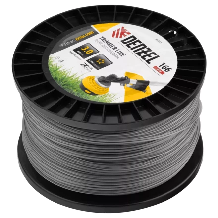 Леска для триммера двухкомпонентная звезда  Denzel 96843, 3,0мм х 166м, на DIN катушке EXTRA CORD купить в Губкинске