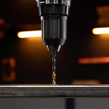 Сверло по металлу Denzel, 5 мм, HSS-Tin, Golden Tip, набор 10 шт., 717213 купить в Губкинске