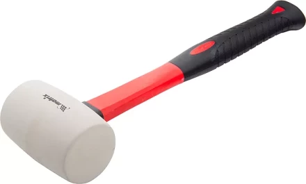Киянка резиновая, 450 г, белая резина, фибергласовая рукоятка MATRIX 11196 купить в Губкинске