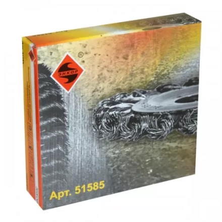 Щетка для УШМ Ф22,2/150 мм дисковая сталь витая Энкор 51585 купить в Губкинске