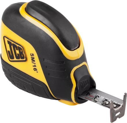 Рулетка JCB, автостоп, двусторонняя шкала, двухкомпонентный корпус, 5м JMS003 купить в Губкинске