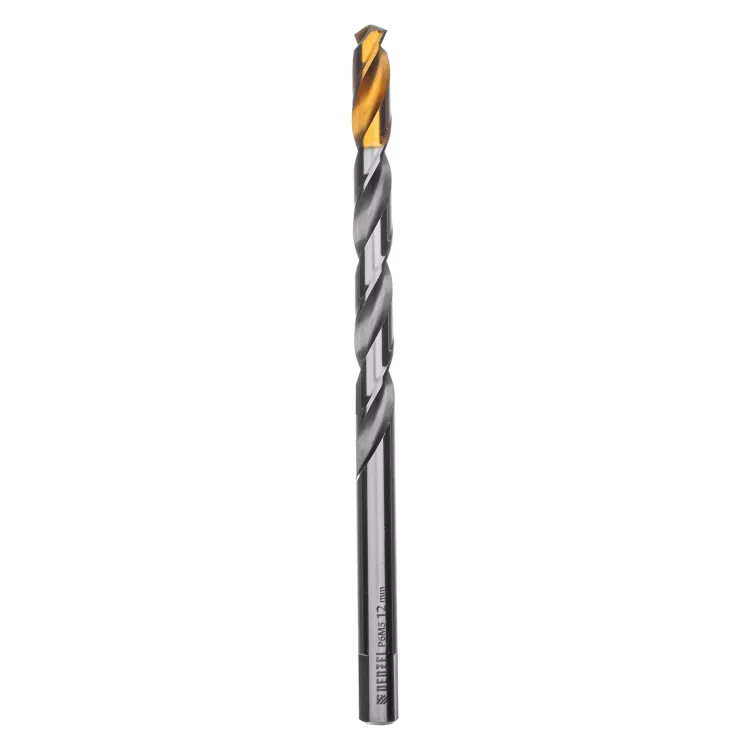 Сверло спиральное по металлу Denzel 12 x 205 мм, Р6М5, Golden Tip, удлиненное 718265 купить в Губкинске
