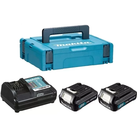 Набор 2 аккумулятора BL1016B + зарядное устройство DC10DW (12В, 1.5Ач, Li-ion, MakPac) Makita 197644-6 купить в Губкинске