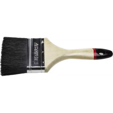 Кисть плоская STAYER &quot;UNIVERSAL-EURO&quot;, чёрная натуральная щетина, деревянная ручка, 100мм 01022-100 купить в Губкинске