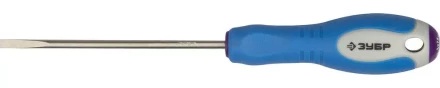 Отвертка ЗУБР, Cr-V сталь, трехкомпонентная рукоятка, цветовая индикация типа шлица, SL, 3,0x75мм 25251-3.0-075 купить в Губкинске