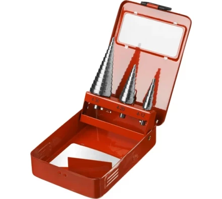 ЗУБР 4-30 мм, 3 шт, сталь Р4М2, набор ступенчатых сверл (29665-4-30-H3) купить в Губкинске