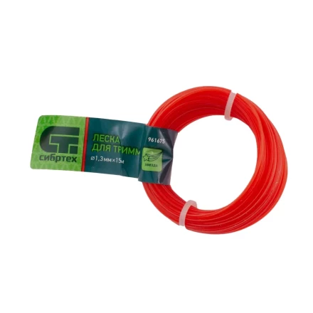 Леска для триммера звезда, 1.3 мм х 15 м, Россия Сибртех 961675 купить в Губкинске