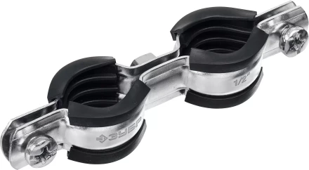 ЗУБР 1/2, цинк, 8 шт, двойной трубный хомут (37890-20-24) купить в Губкинске