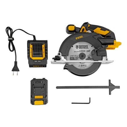 Пила циркулярная аккумуляторная CCSH-20-165, 165 мм, Li-Ion, 20 В// Denzel 27405 купить в Губкинске