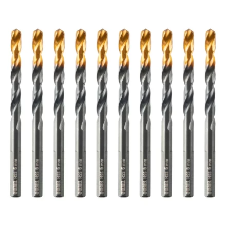Сверло по металлу Denzel, 6 мм, HSS-Tin, Golden Tip, 10 шт. 717215 купить в Губкинске