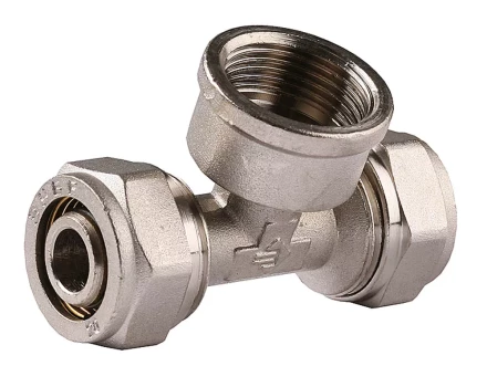 Тройник ЗУБР с внутренней резьбой, цанга-гайка, 1/2&quot;х16х2,0 мм, никель 51406-16-1/2 купить в Губкинске