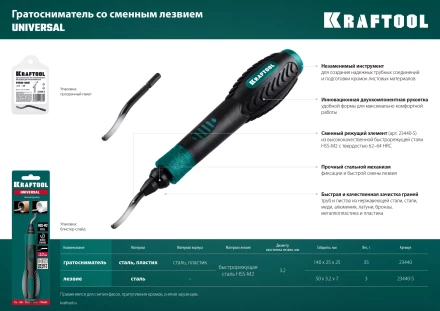Сменное лезвие для гратоснимателя KRAFTOOL 23440-S купить в Губкинске