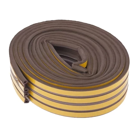 Уплотнитель 12 м профиль &quot;P&quot; коричневый СИБРТЕХ 93946 купить в Губкинске