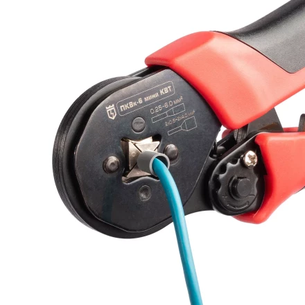 Пресс-клещи КВТ ПКВк-6 мини для опрессовки втулочных наконечников до 6.0 мм (89787) купить в Губкинске