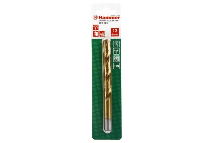 Сверло по металлу HAMMER Ф13х151мм (DR MT 13,0мм*151/101мм) купить в Губкинске