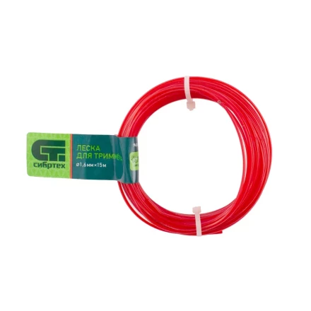 Леска для триммера звезда, 1.6 мм х 15 м, Россия Сибртех 961695 купить в Губкинске