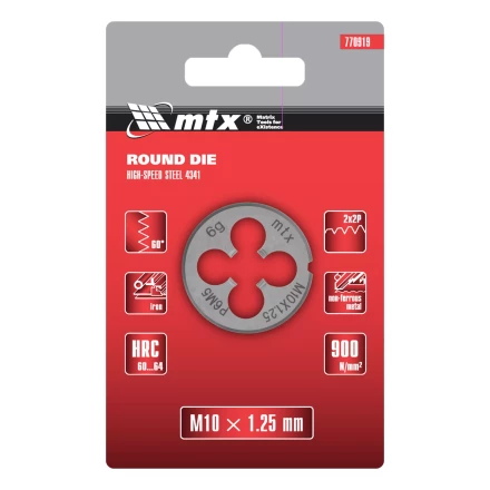 Плашка Matrix М10 х 1.25 мм, Р6М5, 770919 купить в Губкинске