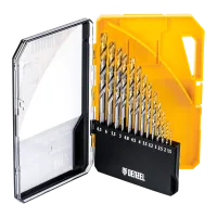 Набор сверл по металлу Denzel 723002, 1,5-6,5мм, Р6М5-TiN, Golden Tip, 13 шт