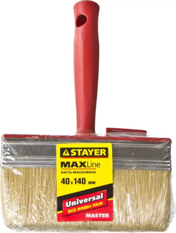 Макловица STAYER "MASTER" UNIVERSAL, светлая щетина, пластмассовый корпус, 4х14см 01824-14 купить в Губкинске