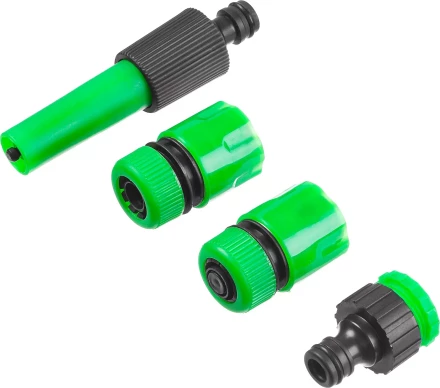 Набор поливочный РОСТОК: Наконечник, 2 соединителя 1/2&quot;, адаптер внешний 427262 купить в Губкинске