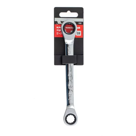 Ключ накидной трещоточный, 12 х 14мм, CrV, зеркальный хром Matrix 14499 купить в Губкинске