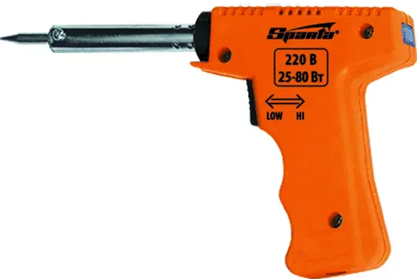 Паяльник-пистолет с регулировкой мощности SPARTA 30-60 Вт (220В) 913075 купить в Губкинске