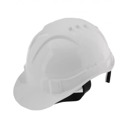 Каска защитная с храповым механизмом Европласт белая Россия Сибртех 89109 купить в Губкинске