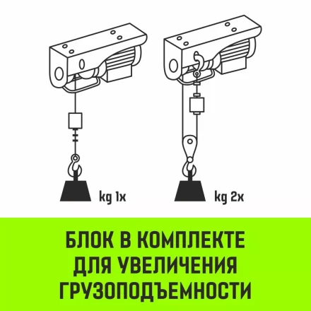 Мини таль электрическая стационарная HITCH РА500 250/500кг 12/6м 220В (SZ086104) купить в Губкинске