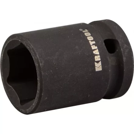 Торцовая головка KRAFTOOL &quot;INDUSTRIE QUALITAT&quot; ударная (1/2&quot;), FLANK, Cr-Mo, фосфатированная, 19 мм 27940-19_z01 купить в Губкинске