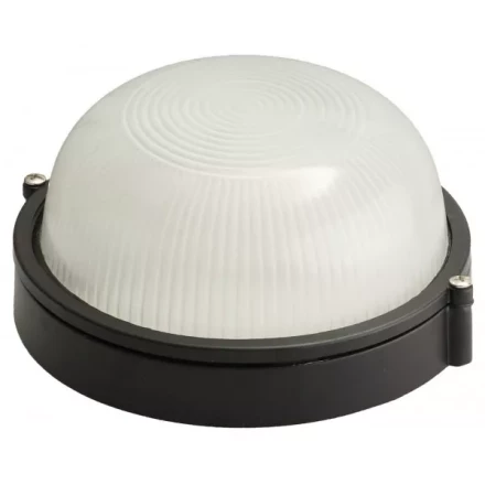 Светильник уличный СВЕТОЗАР влагозащищенный, круг, цвет черный, 60Вт SV-57251-B купить в Губкинске