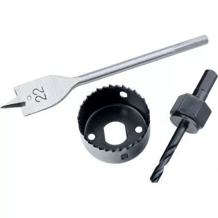 Набор для установки врезных замков 22 мм/54 мм (перовое сверло/кольцевая пила) MTX 704949 купить в Губкинске