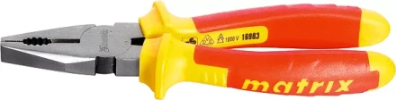 Плоскогубцы комбинированные  Insulated 160мм двухкомпонентные рукоятки MATRIX PROFESSIONAL 16901 купить в Губкинске