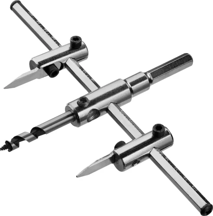 Сверло ЗУБР &quot;МАСТЕР&quot; регулируемое по дереву, двухрезцовое &quot;Балеринка&quot;, d=40-200мм, 1-30мм, в блистере 29440-200 купить в Губкинске