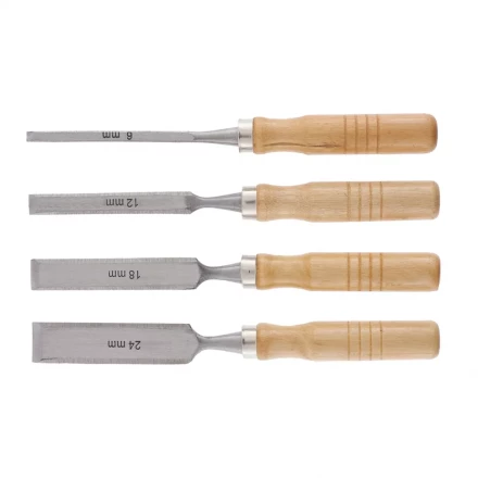 Набор стамесок 6-12-18-24 мм плоские деревянные рукоятки SPARTA 243965 купить в Губкинске