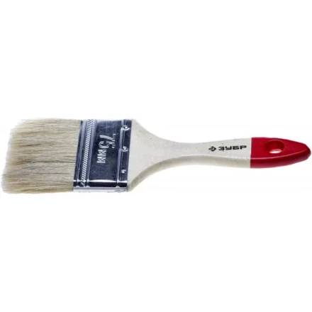 Кисть плоская ЗУБР &quot;УНИВЕРСАЛ-СТАНДАРТ &quot;, натуральная щетина, деревянная ручка, 75мм 4-01001-075 купить в Губкинске