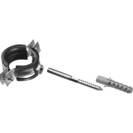 ЗУБР &quot;МАСТЕР&quot;. Хомут трубный с гайкой, оцинкованный, в комплекте с сантехнической шпилькой и дюбелем, 1&quot;, 1шт 37866-32-36 купить в Губкинске