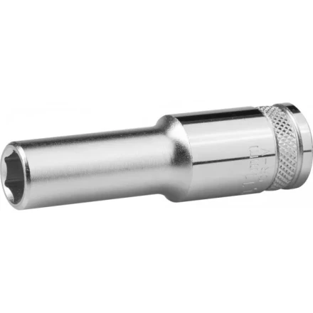 Торцовая головка KRAFTOOL &quot;INDUSTRIE QUALITAT&quot;, удлиненная, Cr-V, FLANK, хромосатинированная, 1/2&quot;, 10 мм 27807-10_z01 купить в Губкинске