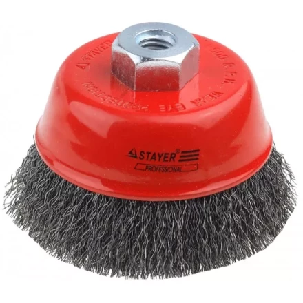 ЗУБР &quot;ПРОФЕССИОНАЛ&quot;. Щетка чашечная для УШМ, витая стальная проволока 0,3мм, 100ммхМ14 35261-100_z02 купить в Губкинске