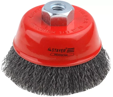ЗУБР &quot;ПРОФЕССИОНАЛ&quot;. Щетка чашечная для УШМ, витая стальная проволока 0,3мм, 100ммхМ14 35261-100_z02 купить в Губкинске