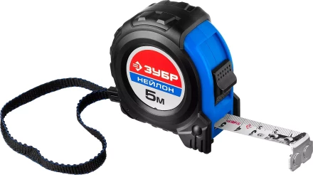 Рулетка ЗУБР &quot;НЕЙЛОН&quot;, нейлоновое покрытие, упрочненное полотно, ударопрочный обрезиненный корпус, 5м/19мм 34056-05-19_z01 купить в Губкинске