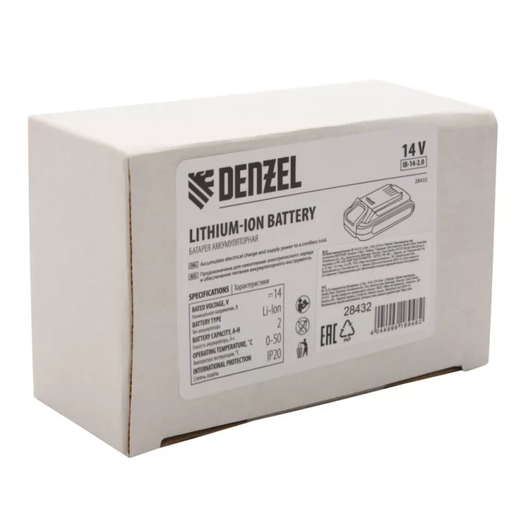 Батарея аккумуляторная Denzel IB-14-2.0, Li-Ion, 14 В, 2.0 А/ч 28432 купить в Губкинске