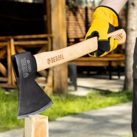 Топор, 1000 г Denzel 21634, кованый, буковое топорище купить в Губкинске