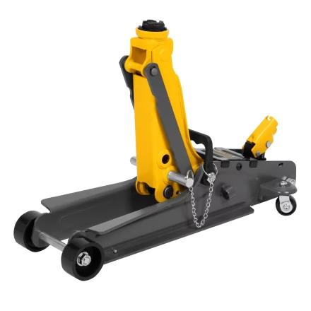 Домкрат гидравлический подкатной с фиксатором Denzel 51233, 2,5 т,  85-385 мм, в пласт. кейсе купить в Губкинске