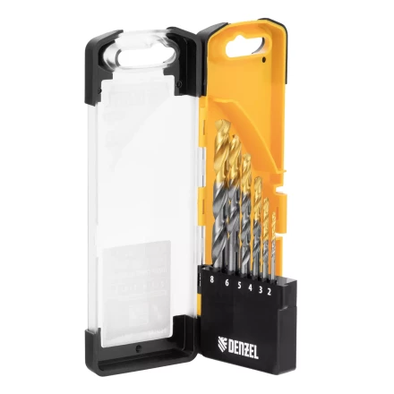 Набор сверл по металлу Denzel, 2-8мм, Р6М5К8-TiN, Golden Tip, 6 шт 723004 купить в Губкинске