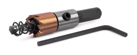 HSS-TiN коронка MESSER  14мм с центр. сверлом и толкающей пружиной для  лист. материала  до 2 мм ц/х купить в Губкинске