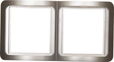 Панель СВЕТОЗАР &quot;ГАММА&quot; накладная, вертикальная, цвет золотой металлик, 2 гнезда SV-54147-GM купить в Губкинске