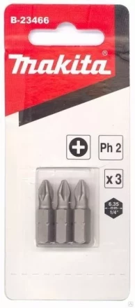 Биты Makita PH2 25мм 3шт (B-23466) купить в Губкинске